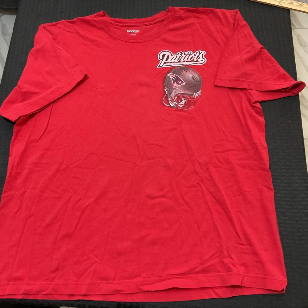 New England Patriots Shirt‎ Mens X-Large Red NFL Football Reebok 2010 Schedule